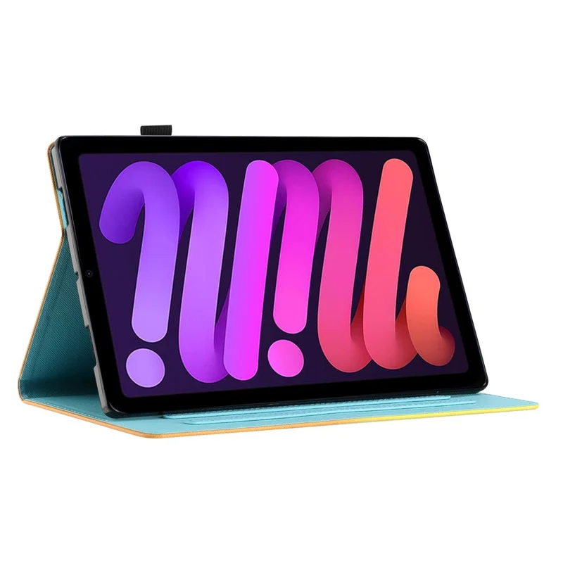 PU Leather Flip Cover for iPad mini (2024) / mini (2021) Case Pattern Printing Shockproof Case with Card Slots, Pencil Holder - Blue Butterfly