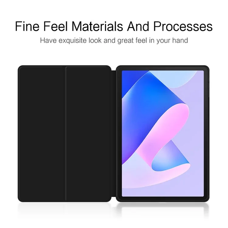 PU Leather Case for Huawei MatePad 11 (2023) Protective Flip Tablet Cover with Stand - Black