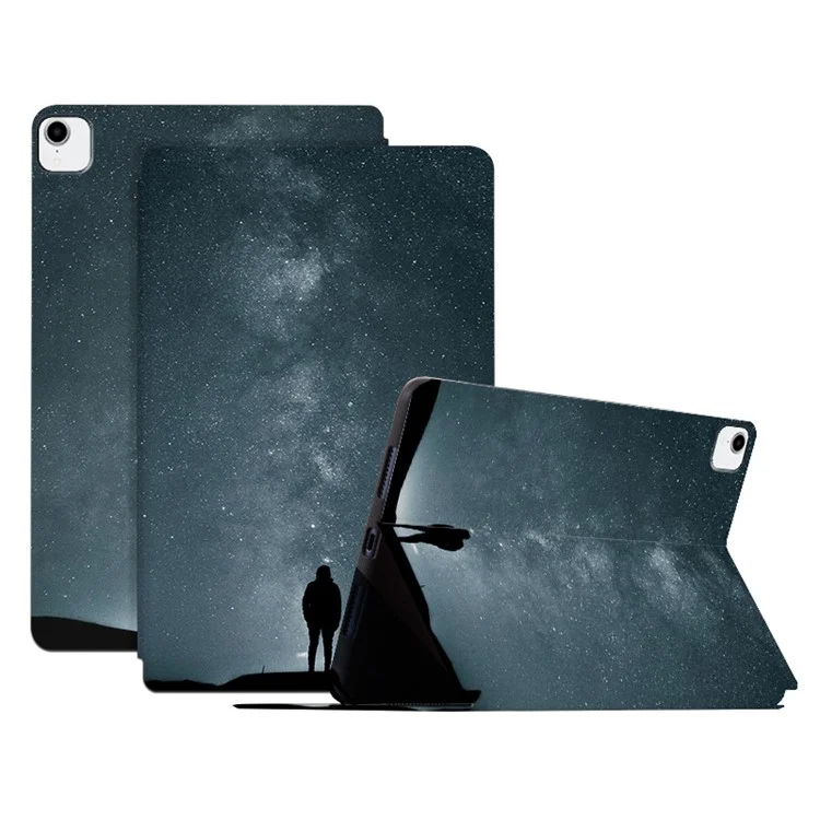 Per iPad Pro 11 pollici (2018) / (2020) / (2021) / (2022) Custodia in pelle PU Motivo antiscivolo Stampa Custodia per tablet con supporto - Solitudine