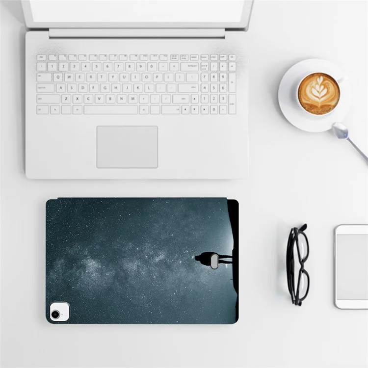 Per iPad Pro 11 pollici (2018) / (2020) / (2021) / (2022) Custodia in pelle PU Motivo antiscivolo Stampa Custodia per tablet con supporto - Solitudine