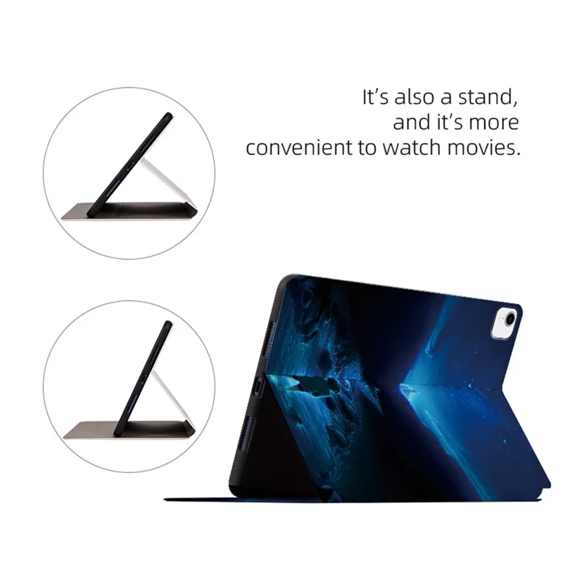 For iPad Pro 11-inch (2018) / (2020) / (2021) / (2022) PU Leather Case Anti-Drop Pattern Printing Tablet Cover with Stand - Dreaming Sky