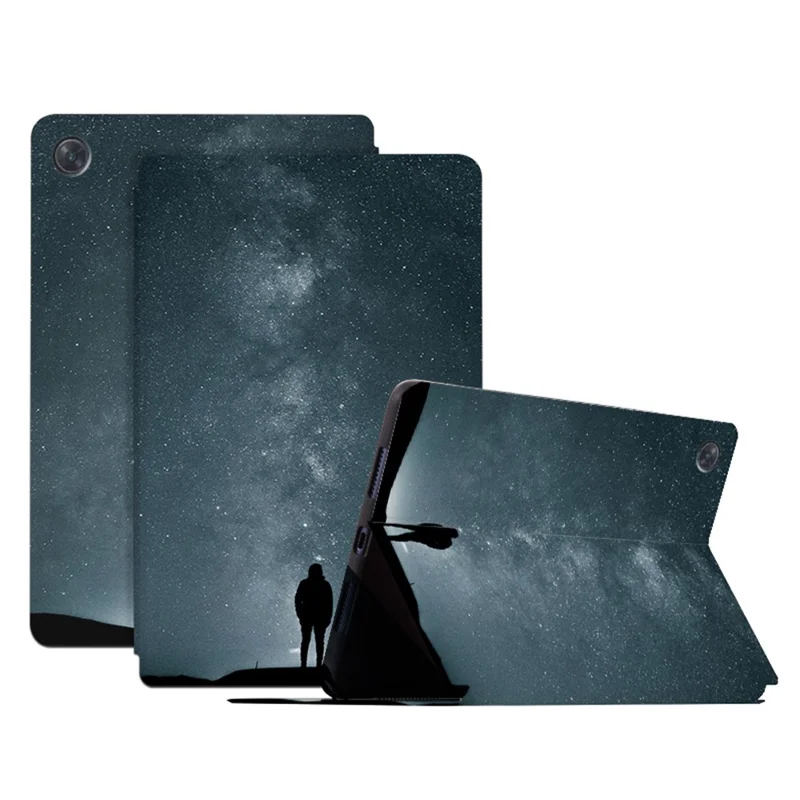 Shockproof Tablet Case for Huawei MatePad SE 10.4-inch Pattern Printing PU Leather Cover with Stand - Loneliness