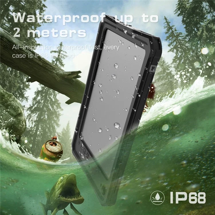 SHELLBOX Pour iPad mini 4 / mini (2019) 7,9 pouces Étui étanche IP68 Coque de protection antichoc anti-neige anti-poussière