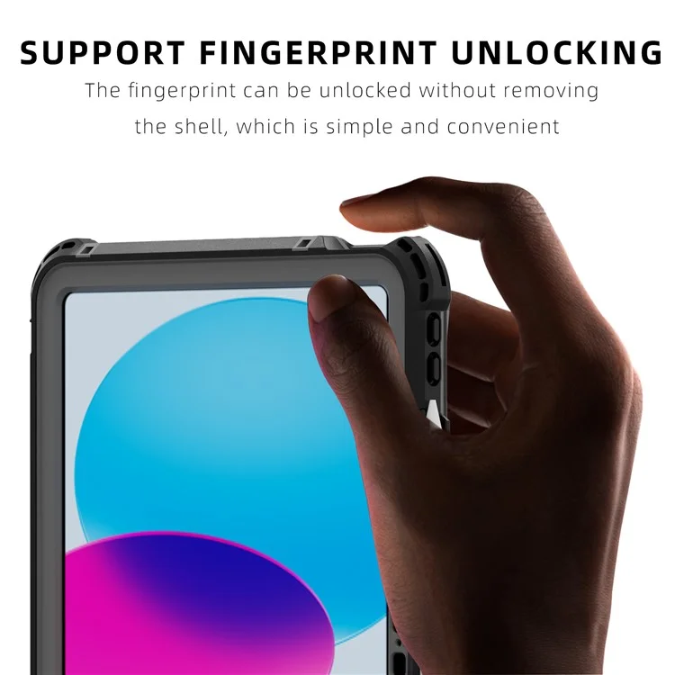 SHELLBOX Per iPad 10.9 (2022) Custodia Impermeabile IP68 Protezione Subacquea Antipolvere Antiurto Custodia per Tablet