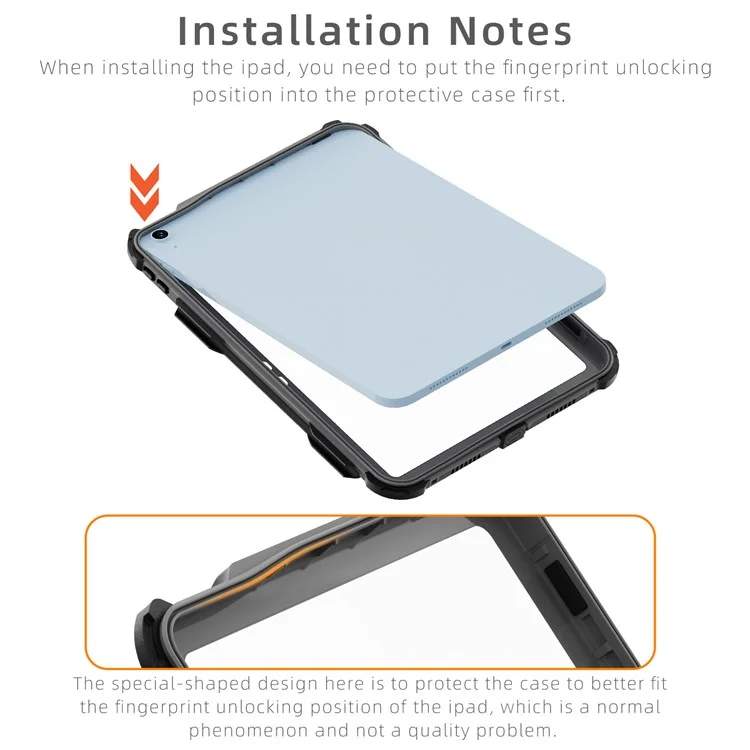 SHELLBOX Per iPad 10.9 (2022) Custodia Impermeabile IP68 Protezione Subacquea Antipolvere Antiurto Custodia per Tablet