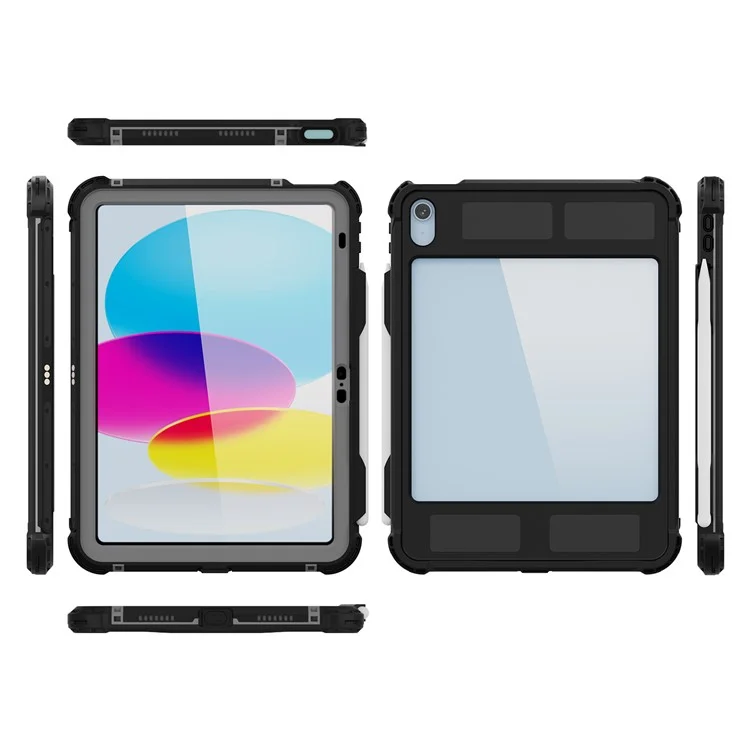 SHELLBOX Per iPad 10.9 (2022) Custodia Impermeabile IP68 Protezione Subacquea Antipolvere Antiurto Custodia per Tablet
