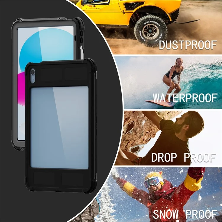 SHELLBOX Per iPad 10.9 (2022) Custodia Impermeabile IP68 Protezione Subacquea Antipolvere Antiurto Custodia per Tablet