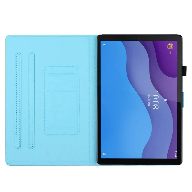 Capa Protetora para Lenovo Tab M10 Plus (3ª Geração) Impressão de Padrão Capa de Tablet Anti-Queda em Couro PU Flip Cover - Cachorro