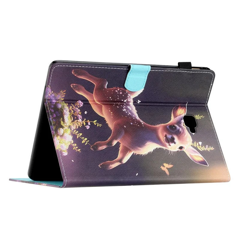 For Samsung Galaxy Tab A 10.1 (2016) T580 / T585 PU Leather Cover Pattern Printing Shockproof Tablet Case - Deer