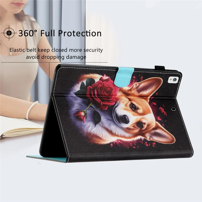 For Samsung Galaxy Tab S6 Lite (2024) / S6 Lite (2022) / S6 Lite (2020) P610 / P615 Anti-Scratch PU Leather Flip Cover - Dog