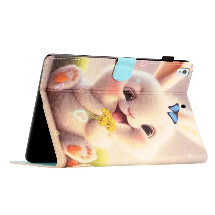Para Samsung Galaxy Tab A7 10.4 (2020) / (2022) T500 / T505 Funda de Piel Sintética Flip Cover Impresión de Patrones Anti-Caída Funda para Tablet - Conejo