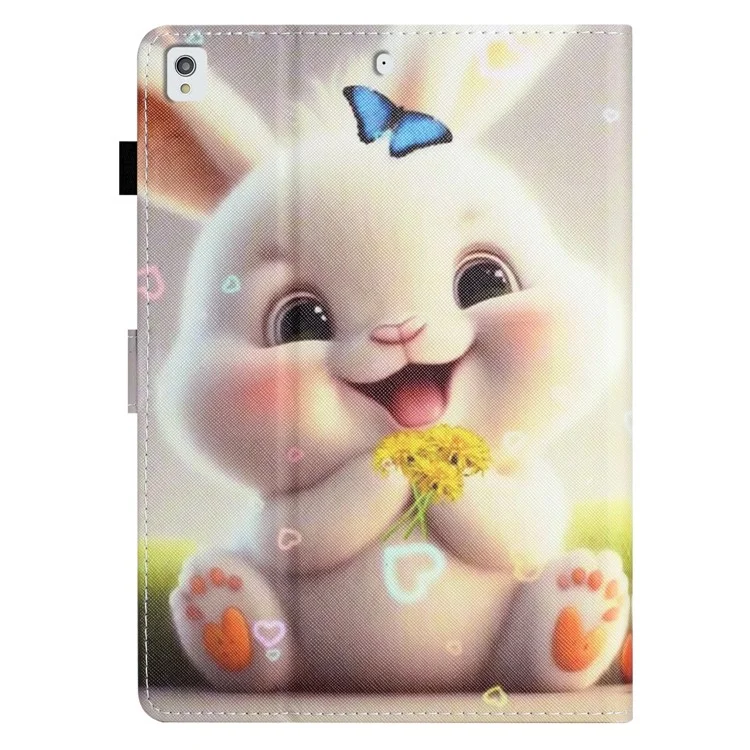 Para Samsung Galaxy Tab A7 10.4 (2020) / (2022) T500 / T505 Funda de Piel Sintética Flip Cover Impresión de Patrones Anti-Caída Funda para Tablet - Conejo