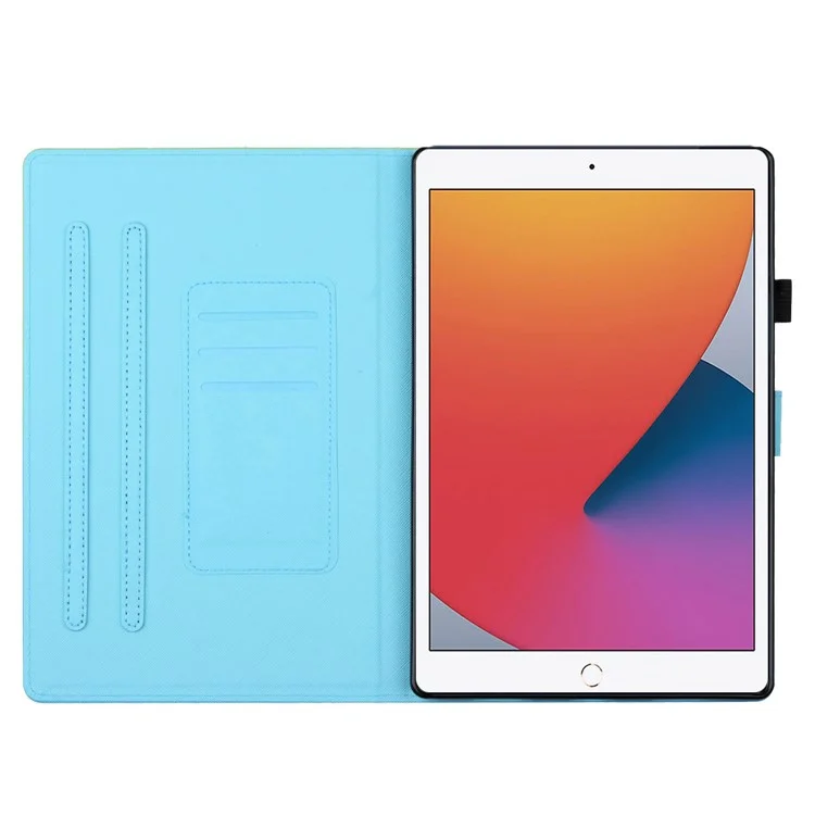 für ipad 10.2 (2019) /(2020) / ipad air 10.5 zoll (2019) / ipad pro 10,5-zoll (2017) fallmuster druck pu leder flip cover - kaninchen