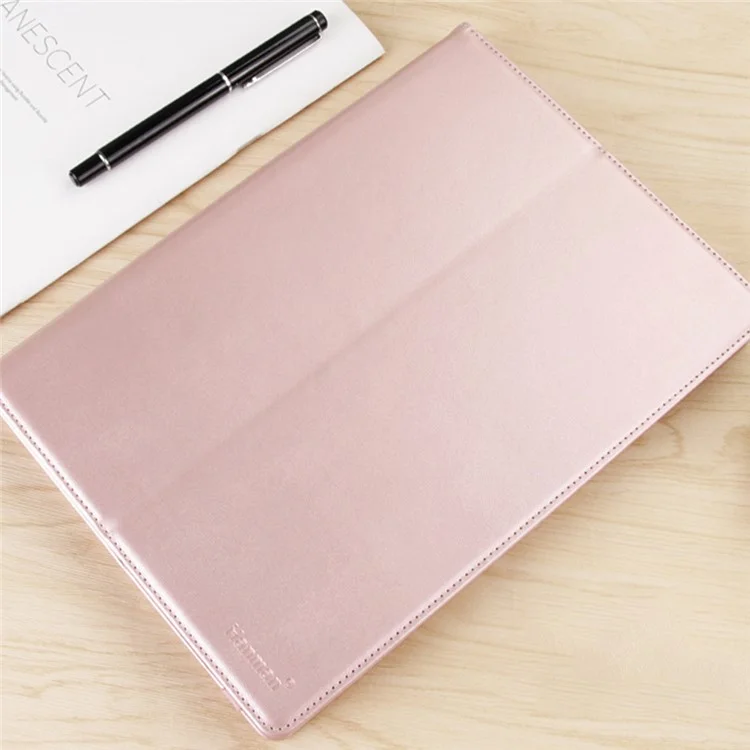 HANMAN Universal 7-inch Tablet Anti-scratch Leather Case Wallet Stand Flip Cover with Fixing Buckle - Rose Gold