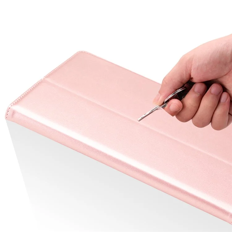HANMAN Capa Protetora Dobrável de 11 Polegadas Flip Cover Universal de Couro PU para Tablet - Rose Gold