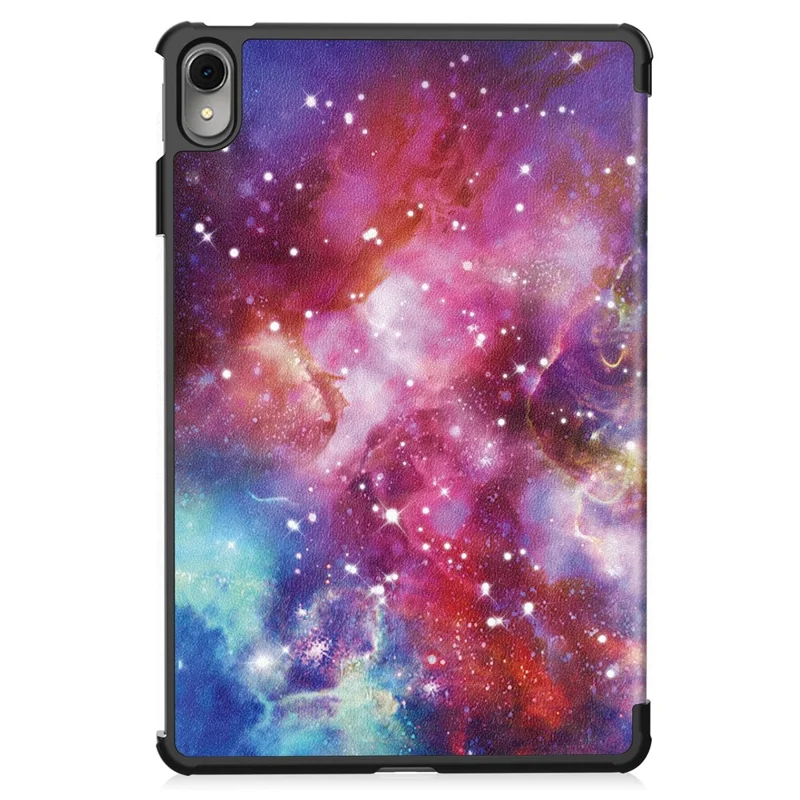 For Huawei MatePad 11 (2023) Trifold Stand Tablet Case PU Leather Pattern Cover with Auto Wake / Sleep - Galaxy