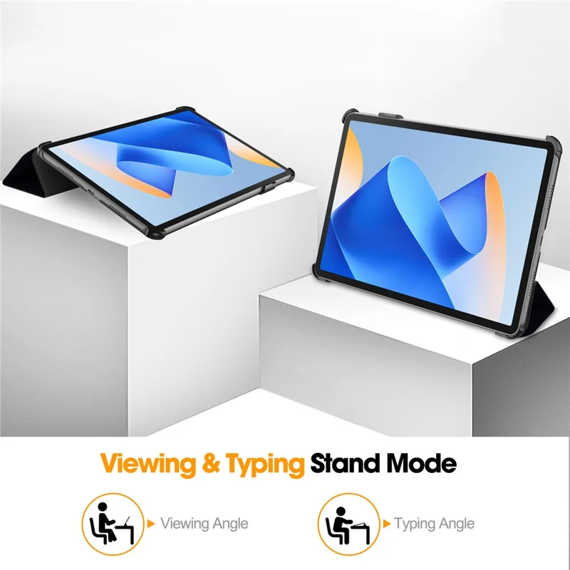 For Huawei MatePad 11 (2023) Trifold Stand Tablet Case PU Leather Pattern Cover with Auto Wake / Sleep - Don't Touch Me