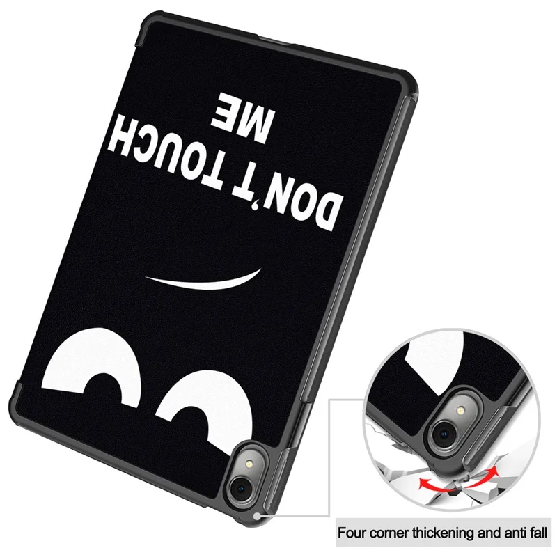 For Huawei MatePad 11 (2023) Trifold Stand Tablet Case PU Leather Pattern Cover with Auto Wake / Sleep - Don't Touch Me