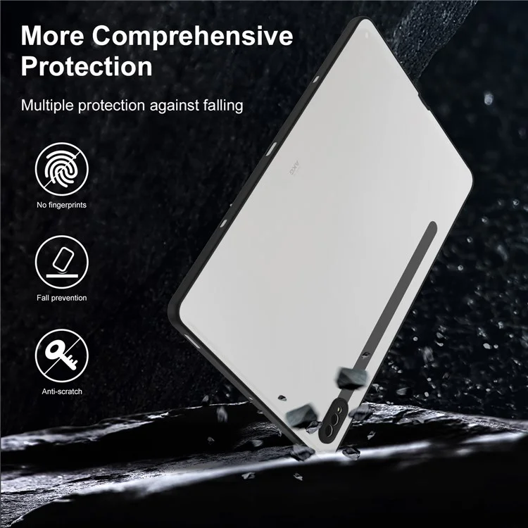 Per Samsung Galaxy Tab S7 T870 / Tab S8 X700 Custodia per Tablet Contrasto Colore PC+TPU Copertura Opaca - Nero