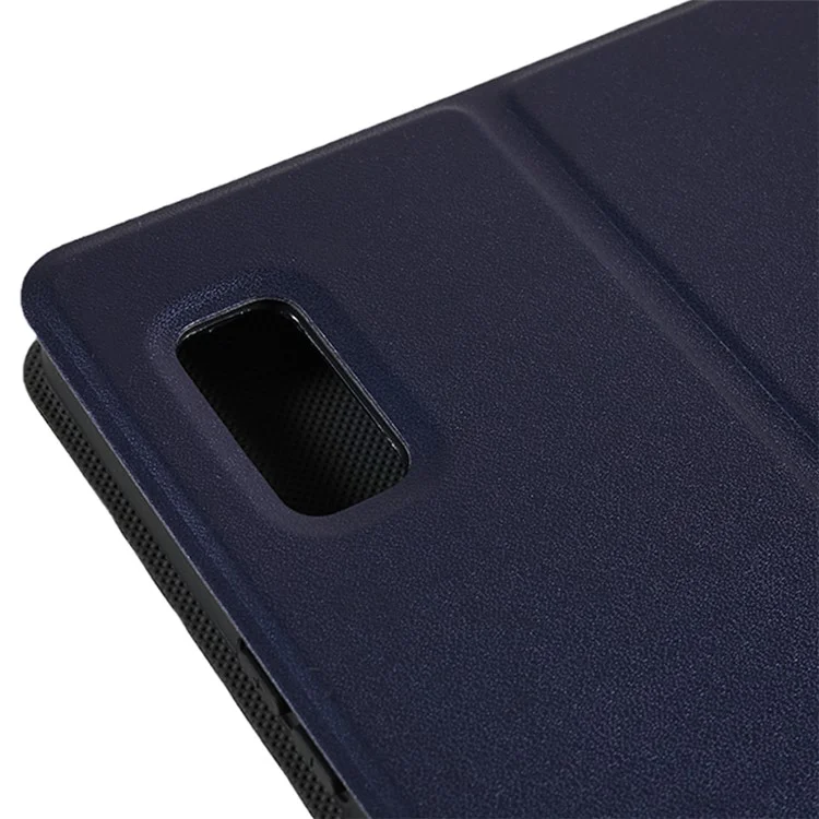 Para Lenovo Tab M9 PU Catulho de Complato de Catura do Tapla Dobrilho - Azul