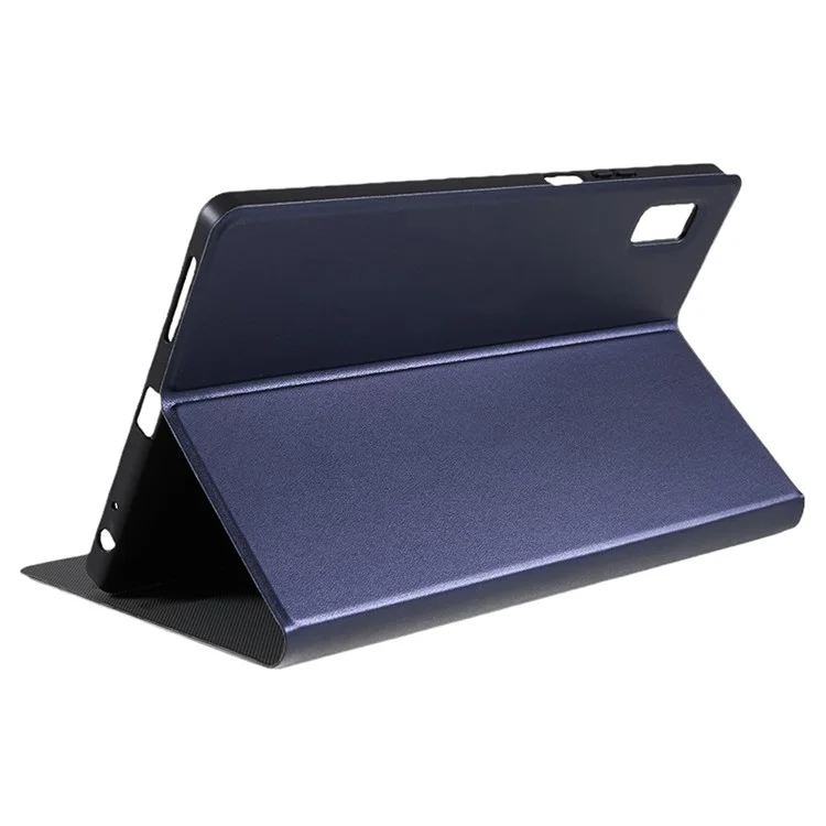 Para Lenovo Tab M9 PU Catulho de Complato de Catura do Tapla Dobrilho - Azul