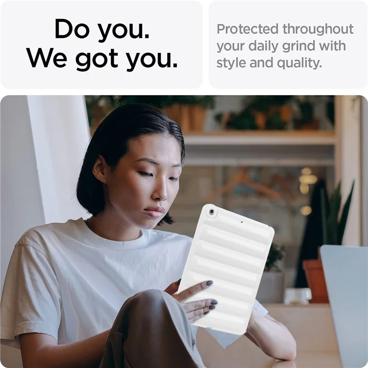 Para iPad 9.7-polegadas (2017) / (2018) / iPad 5 / 6 Tablet Case Candy Color Down Jacket Texture TPU Cover - Branco