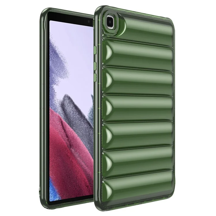 Para o Samsung Galaxy Tab A 8.0 (2019) SM-T290 (Wi-Fi) / Caso do Tablet SM-T295 (LTE) TPU Soft TPU Down Jacket Design Tampa de Proteção - Verde