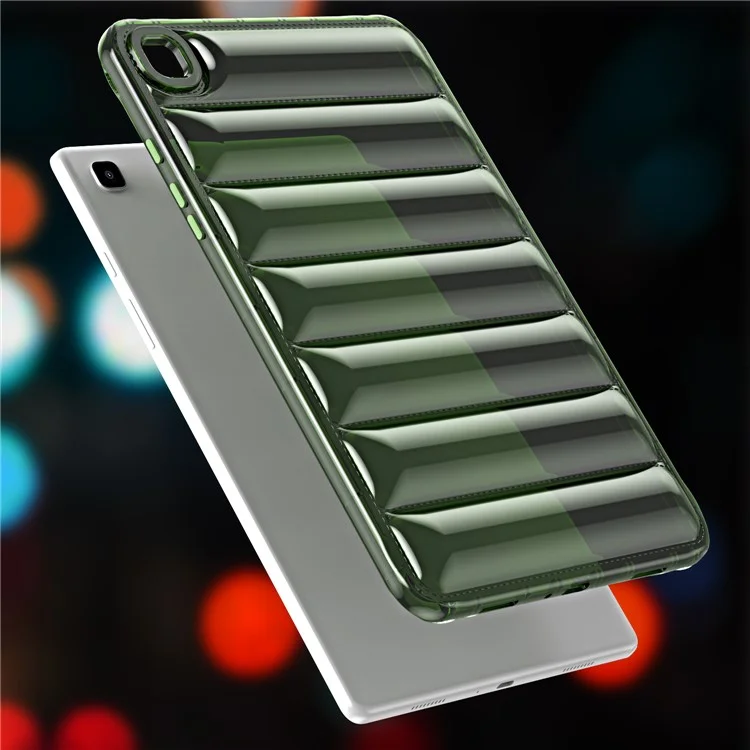 Pour Samsung Galaxy Tab A 8.0 (2019) SM-T290 (Wi-Fi) / SM-T295 (LTE) Etui pour tablette Soft TPU Down Jacket Design Protective Cover - Vert