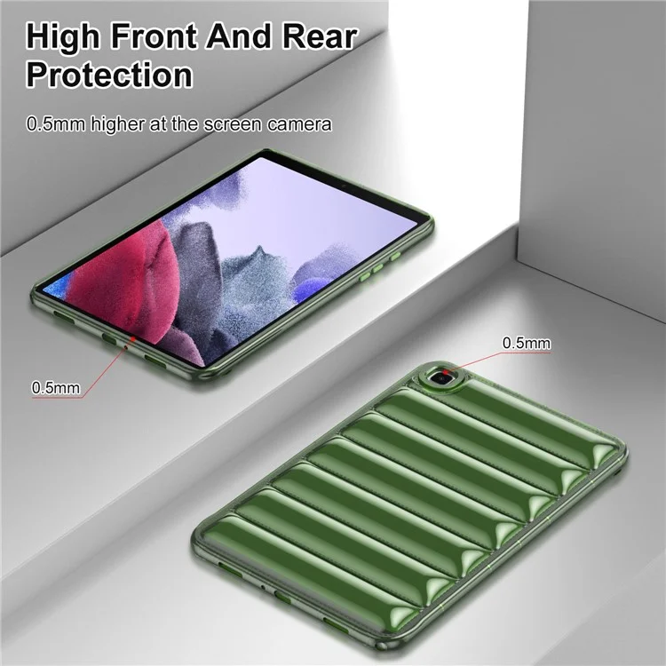Pour Samsung Galaxy Tab A 8.0 (2019) SM-T290 (Wi-Fi) / SM-T295 (LTE) Etui pour tablette Soft TPU Down Jacket Design Protective Cover - Vert