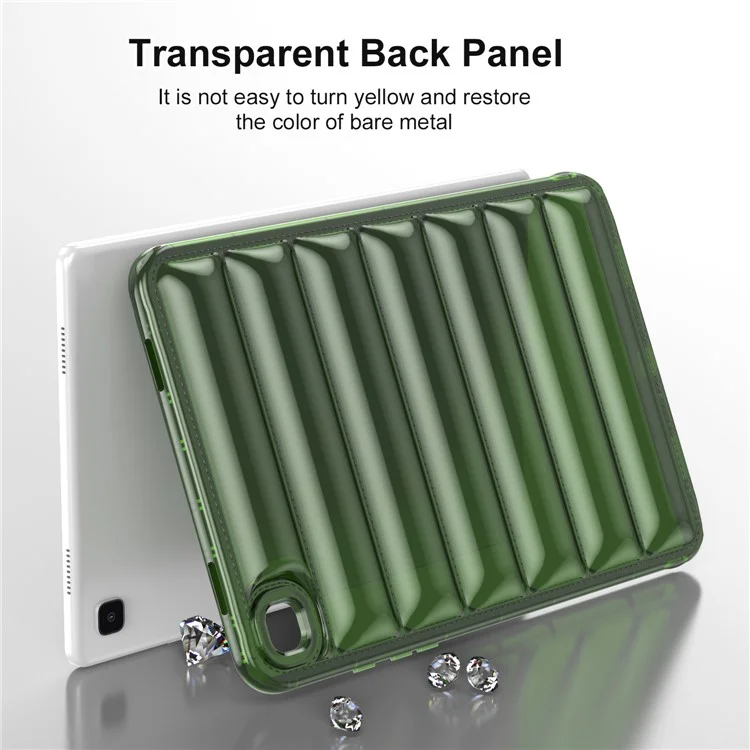 Pour Samsung Galaxy Tab A 8.0 (2019) SM-T290 (Wi-Fi) / SM-T295 (LTE) Etui pour tablette Soft TPU Down Jacket Design Protective Cover - Vert