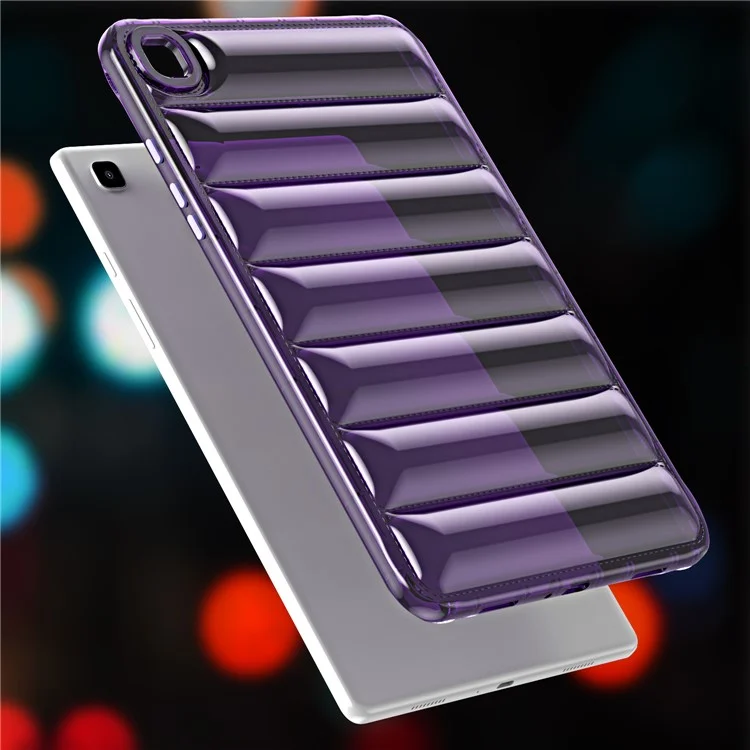 For Samsung Galaxy Tab A 8.0 (2019) SM-T290 (Wi-Fi) / SM-T295 (LTE) Tablet Case Soft TPU Down Jacket Design Protective Cover - Purple
