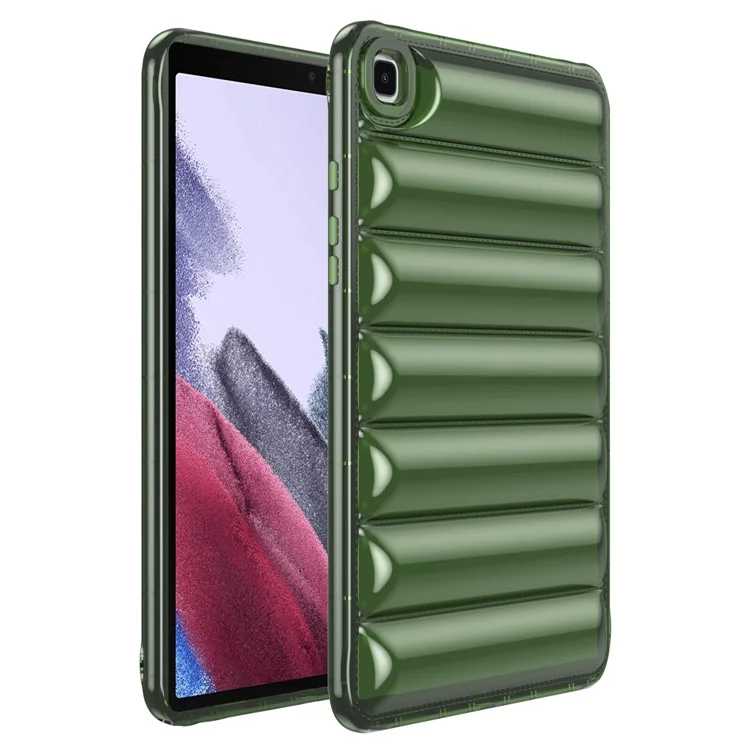 Pour Samsung Galaxy Tab A7 Lite 8.7 pouces T225 T220 Housse de protection TPU Down Jacket Design Protection contre les chutes Étui pour tablette - Vert