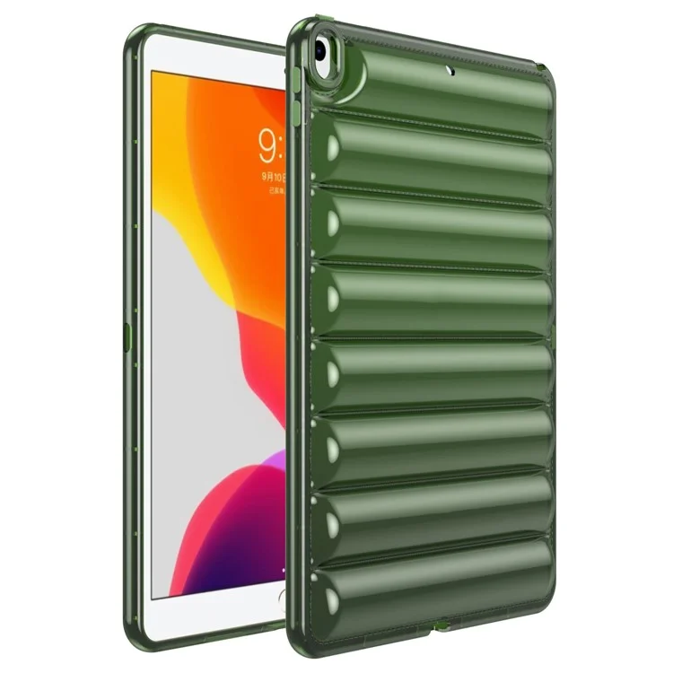 Pour iPad Air 10,5 pouces (2019) Down Jacket Design Tablet Case Soft TPU Shockproof Cover - Vert