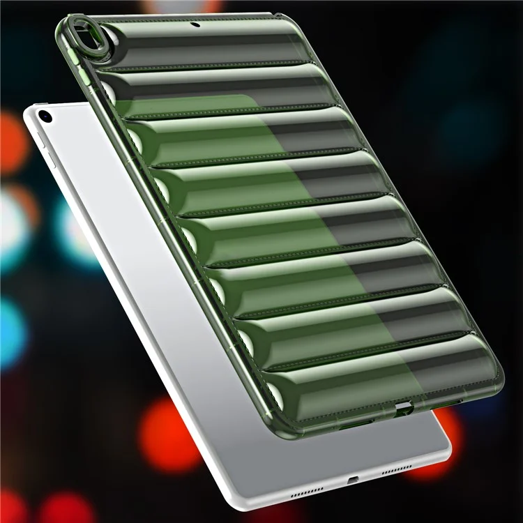Pour iPad Air 10,5 pouces (2019) Down Jacket Design Tablet Case Soft TPU Shockproof Cover - Vert