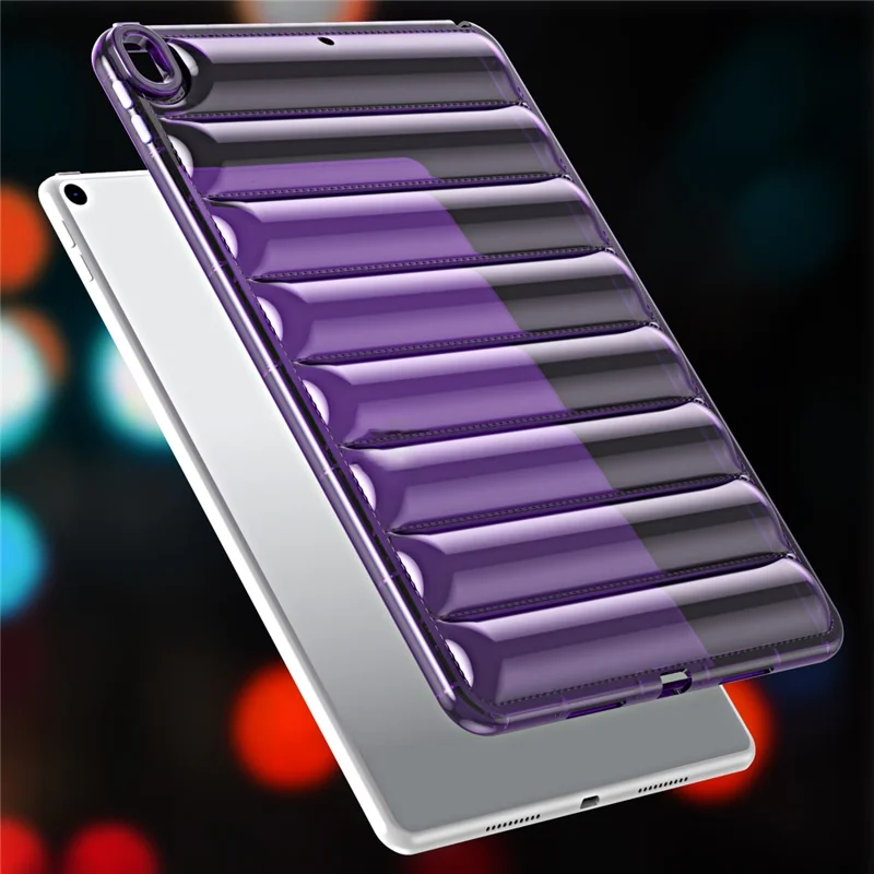 För iPad Air 10,5 tum (2019) Soft TPU-skockproof hårddisk i nedjackdesign - Lila
