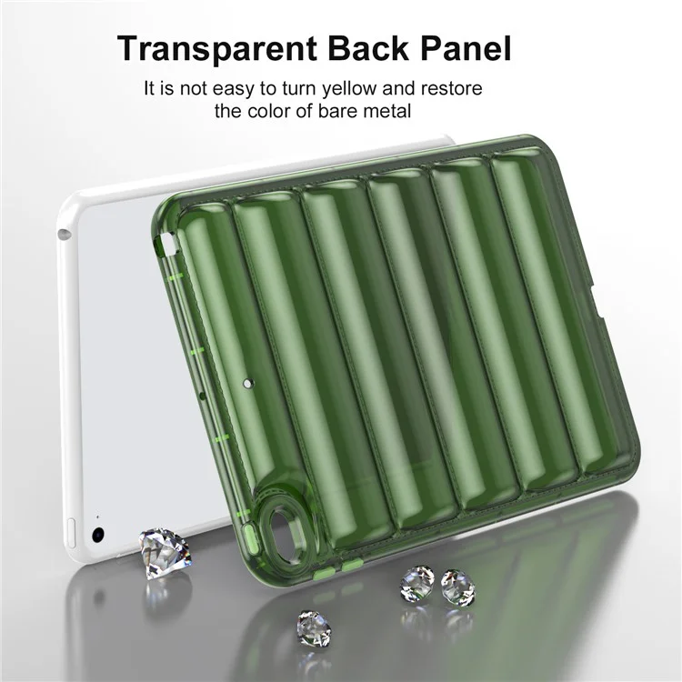 Pour iPad mini 4 / mini (2019) 7,9 pouces Étui Tablette TPU Soft Puffer Down Jacket Design Back Cover - Vert