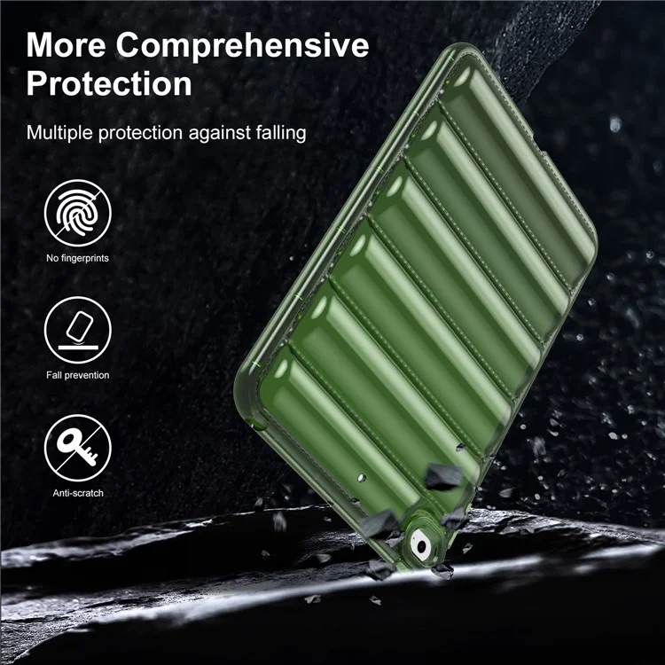 For iPad mini 4 / mini (2019) 7.9 inch TPU Tablet Case Soft Puffer Down Jacket Design Back Cover - Purple