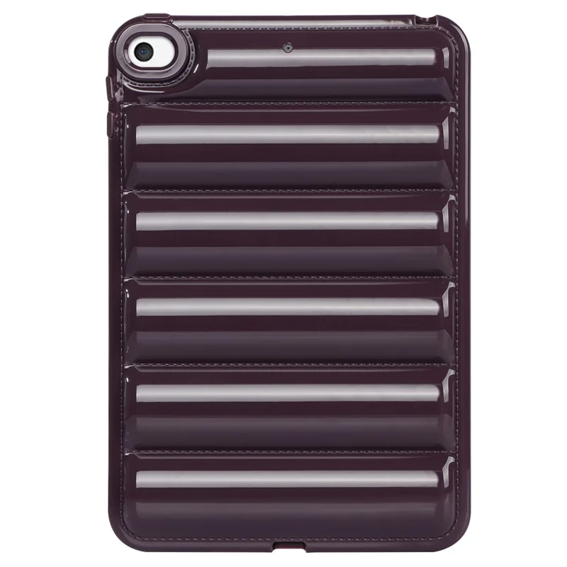 For iPad mini 4 / iPad mini (2019) 7.9 inch Anti-Scratch Tablet Case Down Jacket Texture Soft TPU Shell - Wine Red
