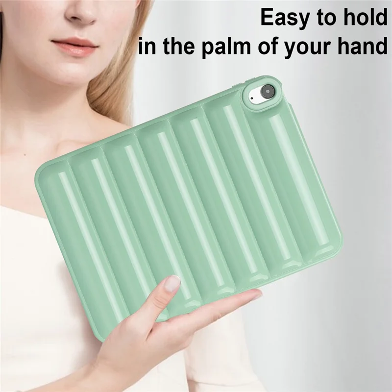 Down Jacket Texture Soft TPU Cover For iPad Air (2020) / (2022) Candy Color Tablet Case - Green