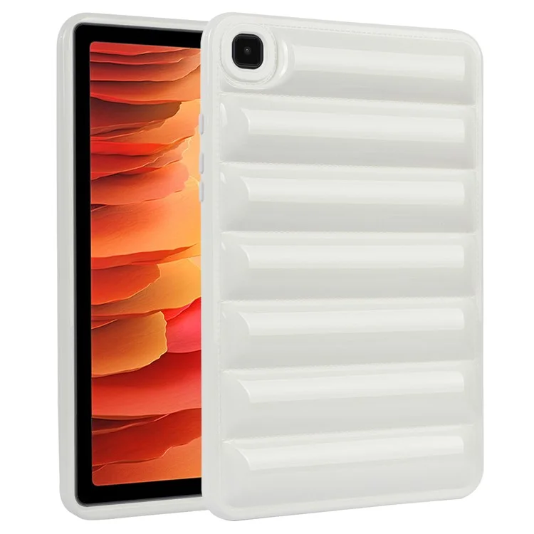 Per Samsung Galaxy Tab A7 10.4 (2020) / (2022) T505 / T500 Candy Color TPU Tablet Case Giacca a Vento Texture Cover - Bianco