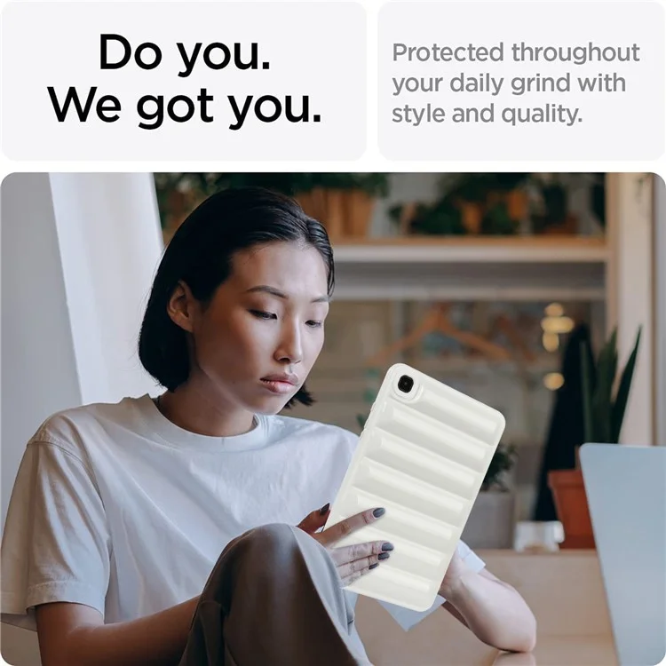 Per Samsung Galaxy Tab A7 10.4 (2020) / (2022) T505 / T500 Candy Color TPU Tablet Case Giacca a Vento Texture Cover - Bianco