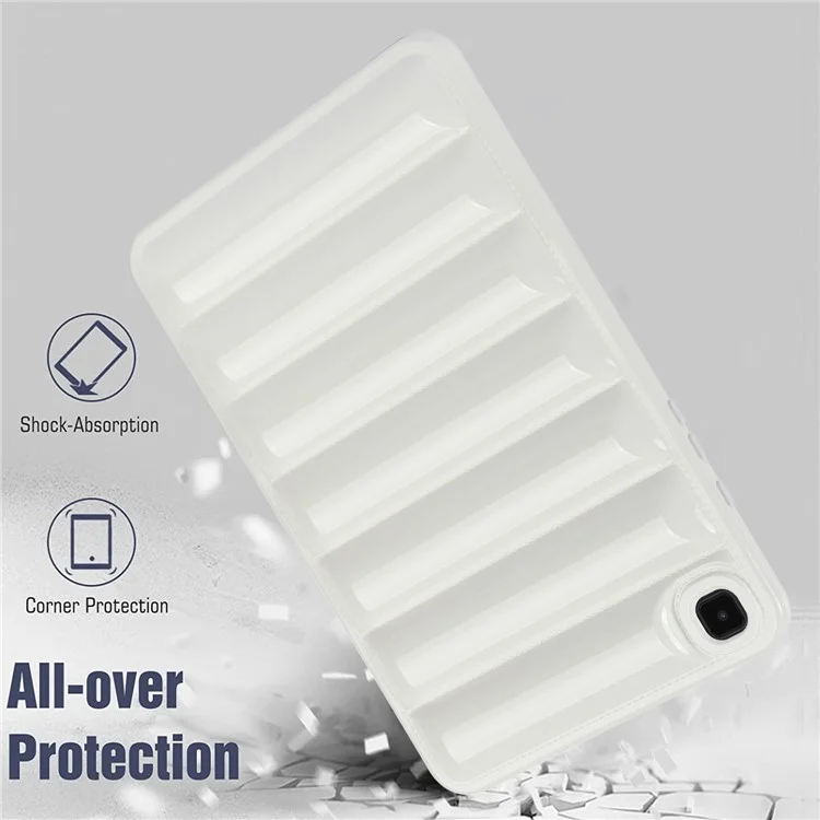 Per Samsung Galaxy Tab A7 10.4 (2020) / (2022) T505 / T500 Candy Color TPU Tablet Case Giacca a Vento Texture Cover - Bianco