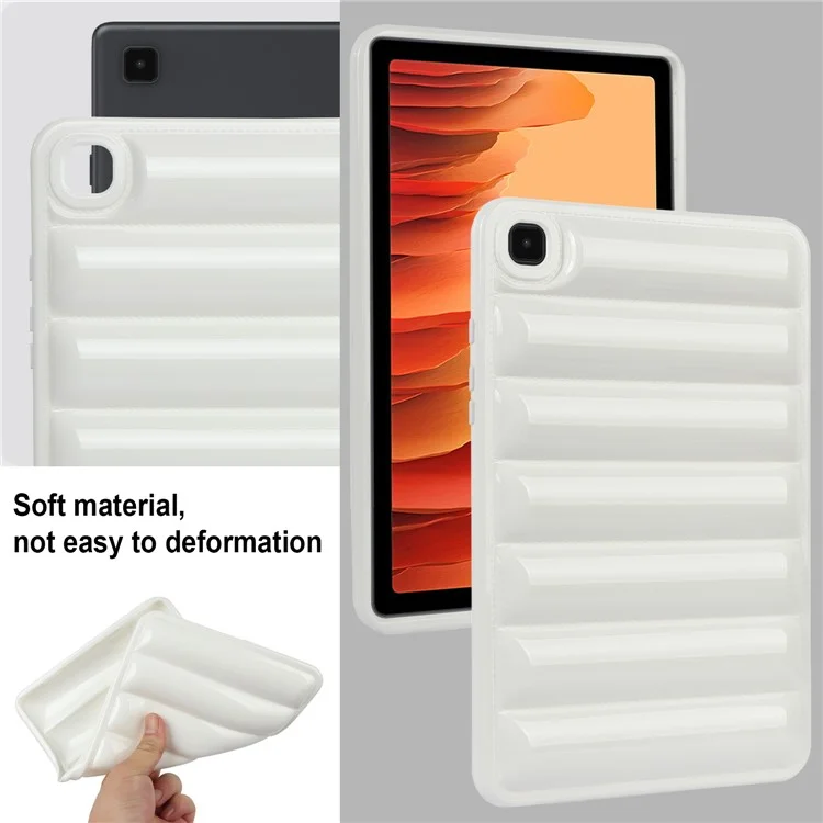 Per Samsung Galaxy Tab A7 10.4 (2020) / (2022) T505 / T500 Candy Color TPU Tablet Case Giacca a Vento Texture Cover - Bianco