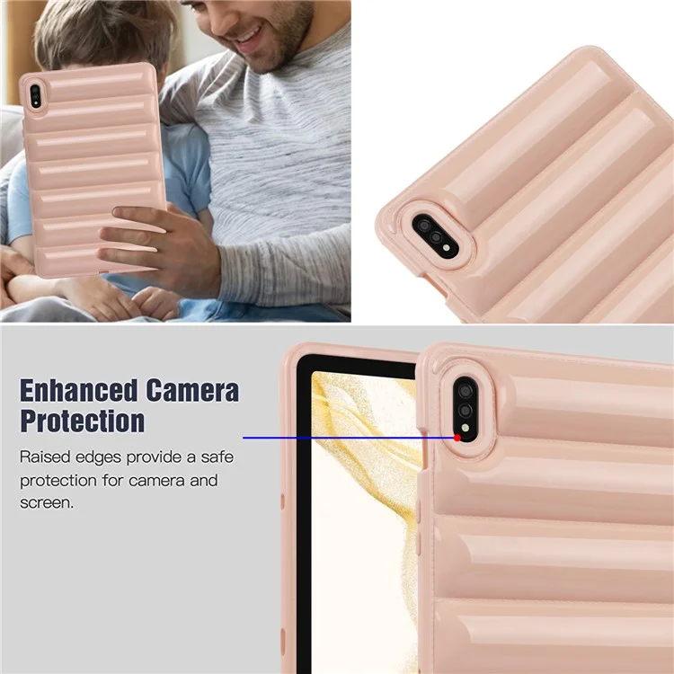 Per Samsung Galaxy Tab S7 / S8 / T870 / X700 Tablet Soft TPU Cover Case Down Jacket Shell - Rosa