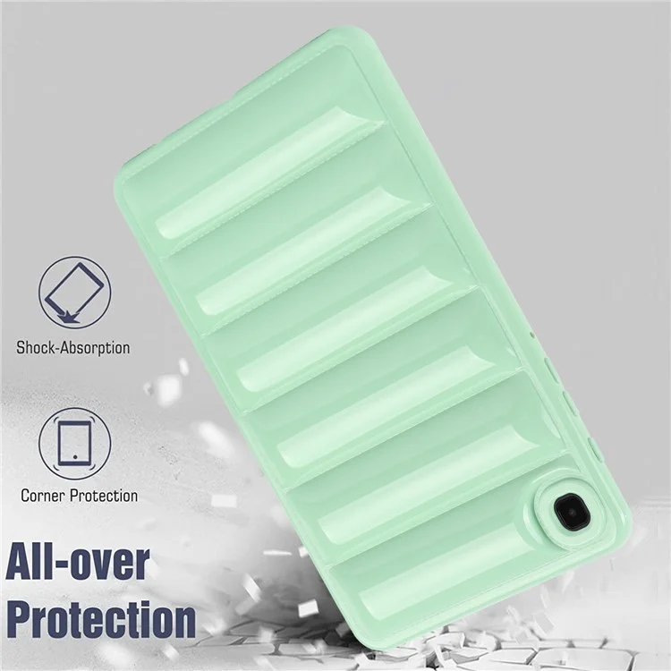 Pour Samsung Galaxy Tab A7 Lite 8.7 pouces T225 / T220 Étui de protection anti-rayures pour tablette en forme de veste doudoune en TPU - Vert