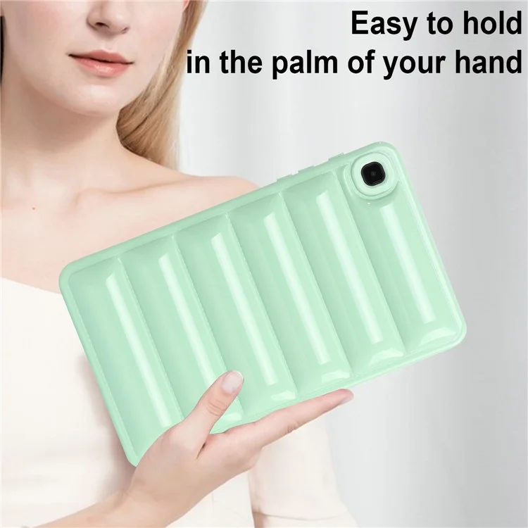 Pour Samsung Galaxy Tab A7 Lite 8.7 pouces T225 / T220 Étui de protection anti-rayures pour tablette en forme de veste doudoune en TPU - Vert