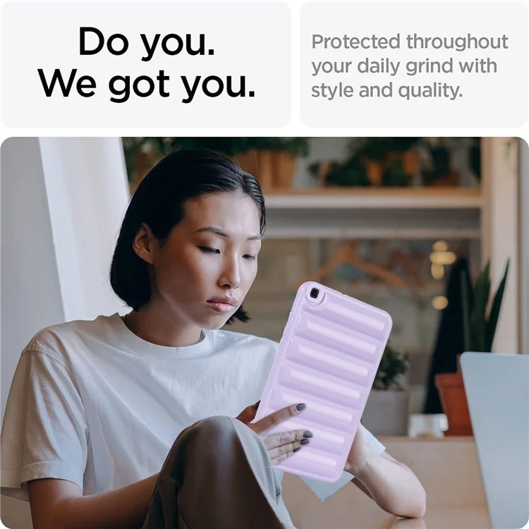 Pour Samsung Galaxy Tab A 8.0 (2019) SM-T290 (Wi-Fi) / SM-T295 (LTE) Étui Tablette TPU Texture Veste Matelassée - Violet