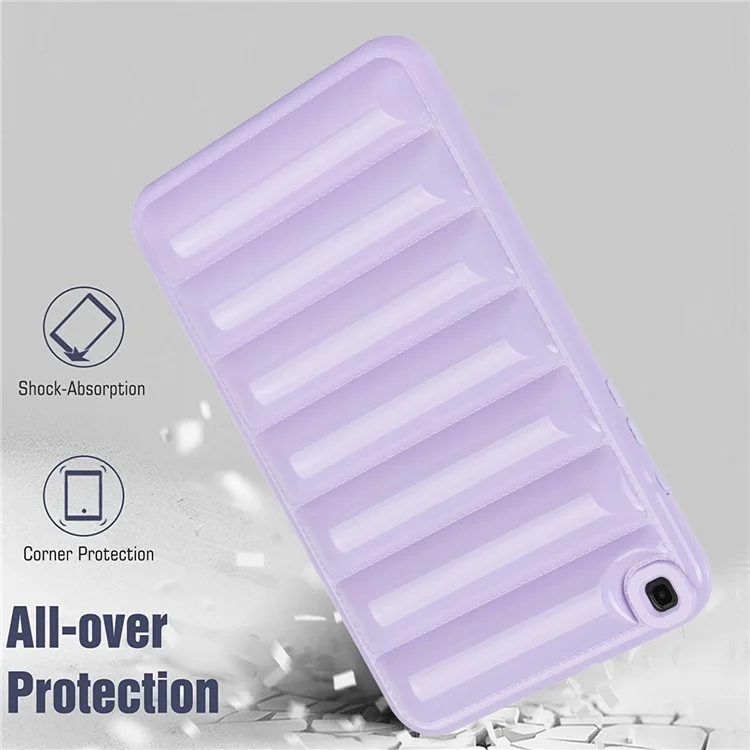 Pour Samsung Galaxy Tab A 8.0 (2019) SM-T290 (Wi-Fi) / SM-T295 (LTE) Étui Tablette TPU Texture Veste Matelassée - Violet