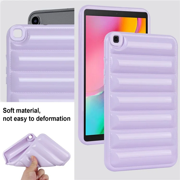 Pour Samsung Galaxy Tab A 8.0 (2019) SM-T290 (Wi-Fi) / SM-T295 (LTE) Étui Tablette TPU Texture Veste Matelassée - Violet