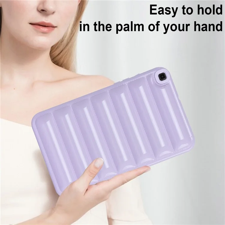 Pour Samsung Galaxy Tab A 8.0 (2019) SM-T290 (Wi-Fi) / SM-T295 (LTE) Étui Tablette TPU Texture Veste Matelassée - Violet